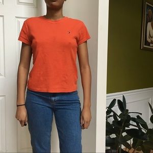 orange tommy hilfiger t shirt